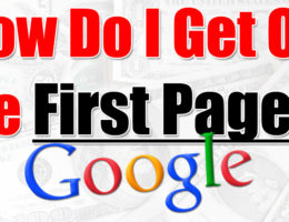 get on the first page of google